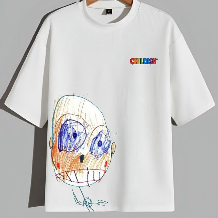 CHILDISH CHILD DRAWING PRINTED TEE